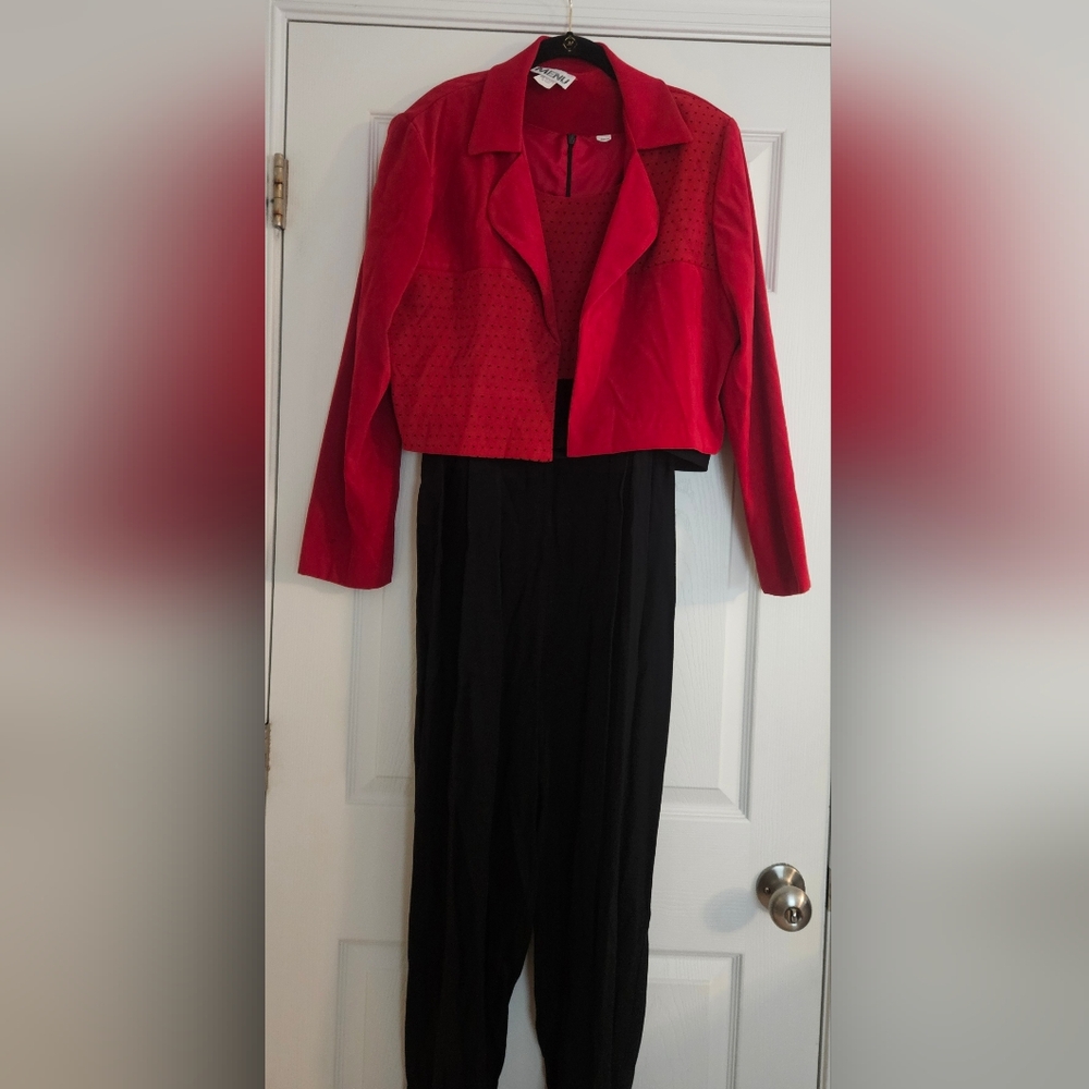 MENU Red and Black Jumpsuit